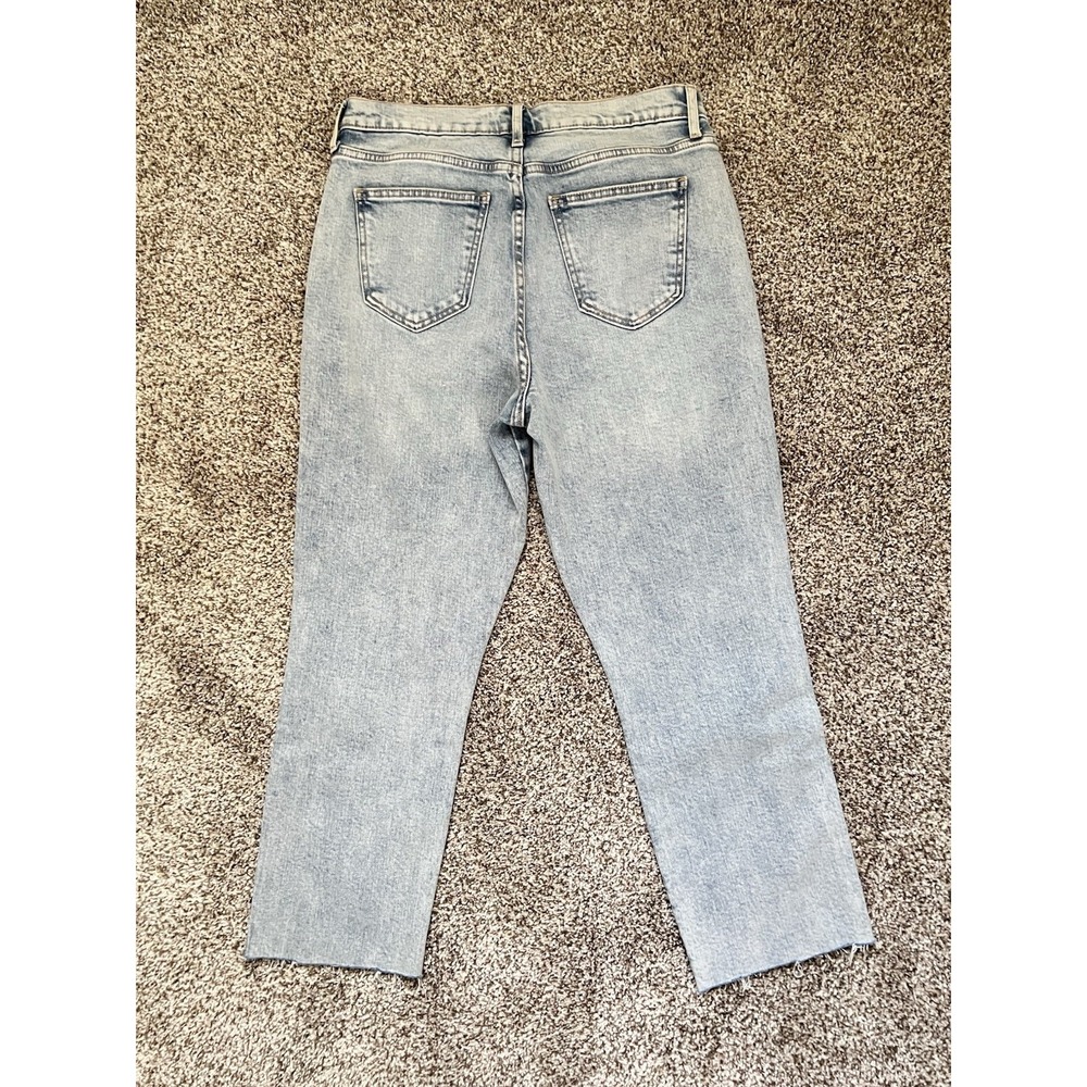 Old Navy Women's Straight Leg Jeans Size 10 Light Wash High Rise Ankle - Picture 5 of 8